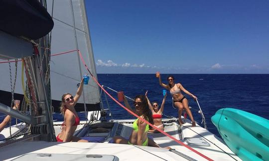 Private Catamaran Charter to Passion Island, Cozumel!