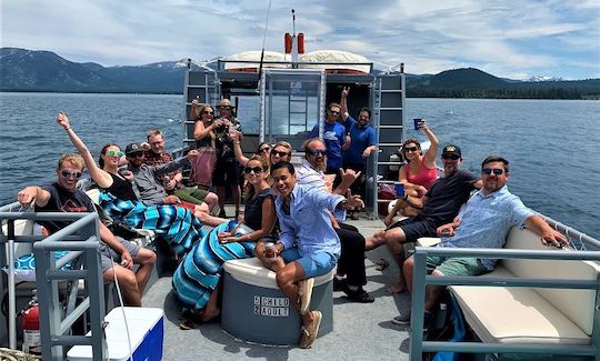 Large Party Boat Pontoon Charter in South Lake Tahoe for up to 35 Guests