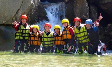 Aventura de canyoning em Sion, Valais