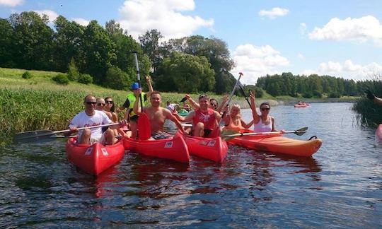 Rent 2 Seater or 3 Seater Canoe for Trips in Mūsa and Lielupe Rivers! 12 Canoes Available to Rent!