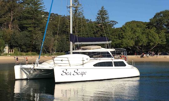 Alquiler en el puerto de Sídney en un hermoso catamarán de vela