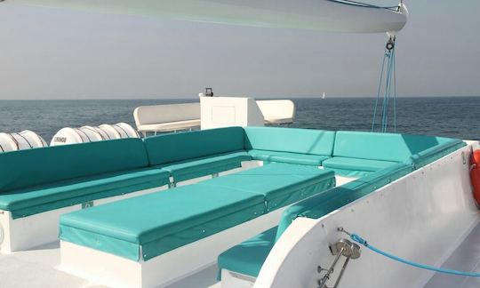 Spacious Power Catamaran Rental in Dubai for 50 person!