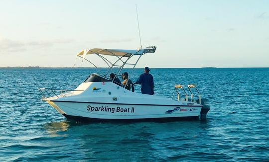 Barco a motor KingCat de 140 HP para alugar em Dar es Salaam, Tanzânia