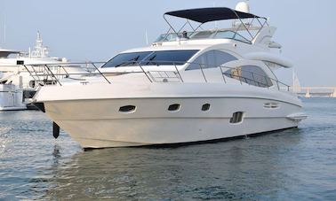 56' Majesty Power Mega Yacht Rental in Sheikh Zayed, Dubai