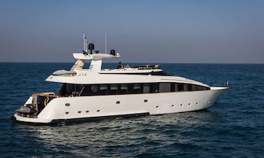 Host Your Next Event Aboard the 100' impressive Kvaerner Superyacht in Sheikh Zayed, Dubai