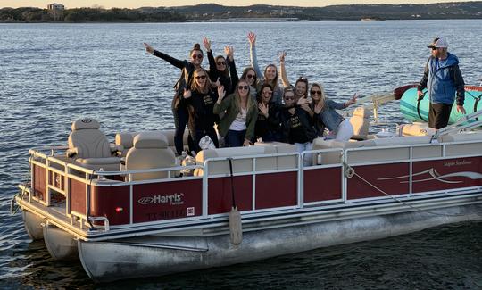 Custom 15 Passenger Tritoon on Lake Travis in Austin, Texas! We Have A Fleet!