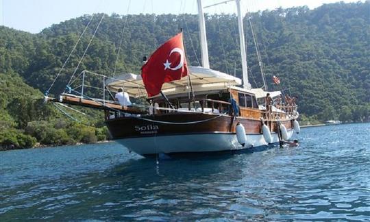 SOFIA This Wonderful Deluxe Gulet Yacht is 23.m Long and for 6 People