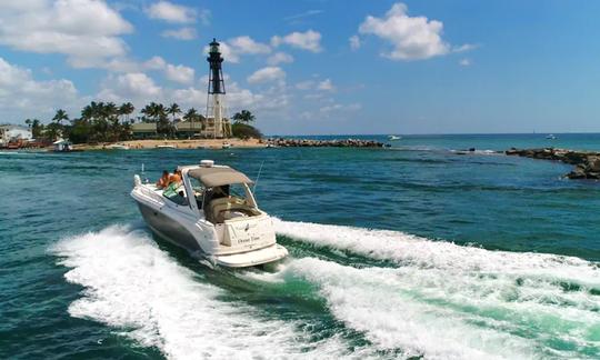 Venha de barco conosco em Deerfield Beach com a lancha Chaparral 310 por apenas $295 por hora!