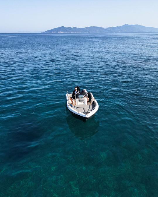 Rent  the Karel Open boat and cruise Skiathos island  with your family