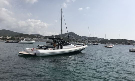 MEGA RIB BOAT de lujo de 43 pies abierto, disfruta de una aventura rápida y emocionante en Ibiza y Formentera, España. El mejor precio del mercado.