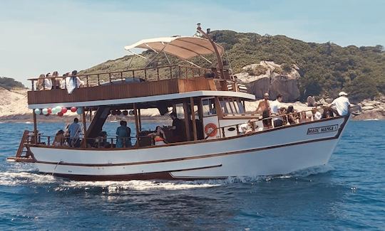 Charter a 42ft woody charming boat in Rio de Janeiro, Brazil up to 48 person