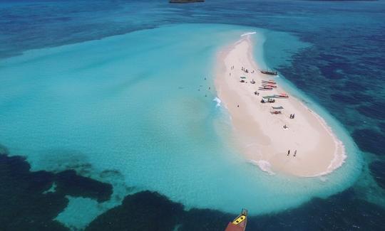 Aluguel de barco dhow em Zanzibar ao pôr do sol ou viagem de mergulho com snorkel