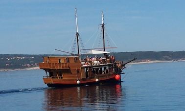 Full Day or only few hours Private Cruise on 80' Pirates Ship in the Adriatic sea