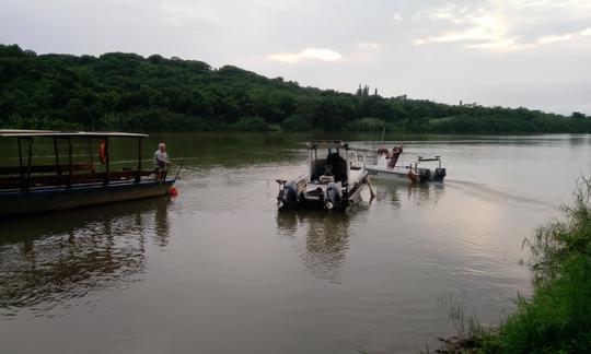 Traffic in the morning down at the jetty of the Umzimkulu Marina. This is also the most fun fishing spot on the river, with very little water movement