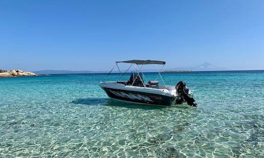 Turquoise waters around Vourvourou islands