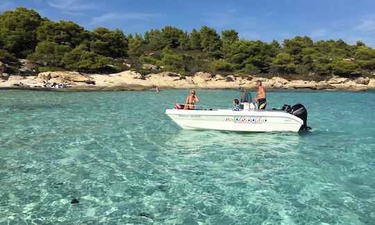 Turquoise waters around Vourvourou islands