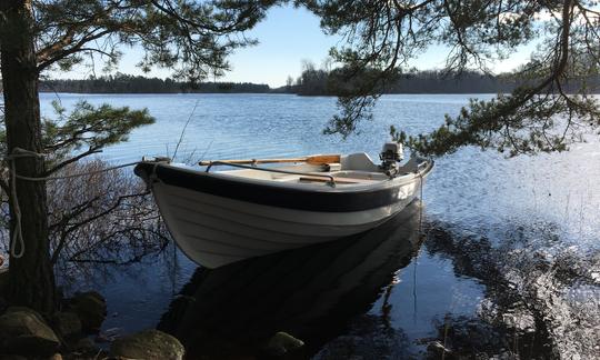 Bateau à louer dans le sud de la Suède, lac Agunnaryd