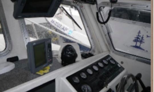 Garmin GPS and sonar, Radar, AM/FM and two VHF radios