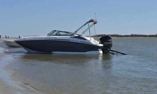 Cruzeiros particulares no Low Country a bordo do Hurricane Deck Boat para 6 pessoas