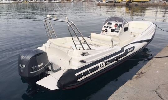 Hire ZAR Formenti 75 Plus Rigid Inflatable Boat in Tribunj - Bareboat and Skippered Options!