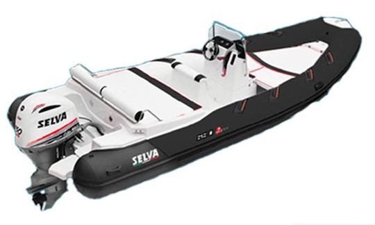 Rent our Selva 650 SD RIB Motor Boat 6,50m (21 feet) 150 HP