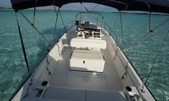 Staniel Cay Private 22 Boston Whaler Dauntless with captain and mate up to 7 pax