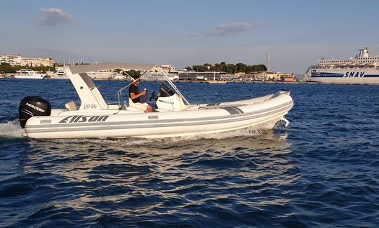 Alquiler de Alson Flash 7.5 RIB en la isla de Supetar, Brač: disponible con Skipper