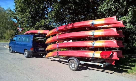 4,5 horas de viaje en kayak entre Ligatne y Sigulda