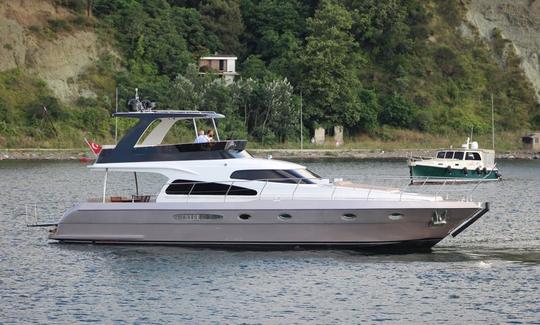 Alquile un yate a motor para 12 personas con Flybridge en Estambul