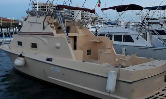 Alquiler de barco de pesca Edith de 28 pies para 4 personas en Cabo San Lucas, México