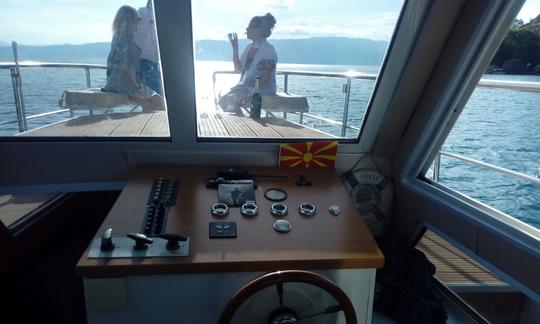 New Motor Yacht Charter with Captain in Ohrid, North Macedonia