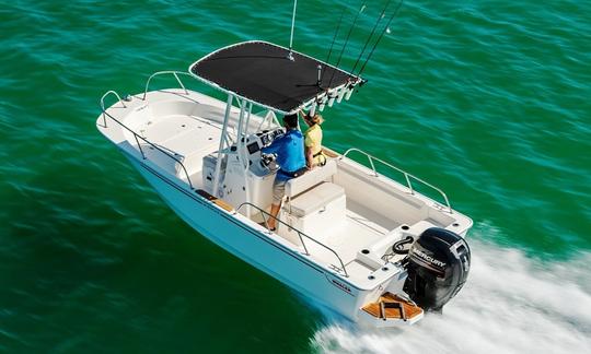 Alugue o Boston Whaler de 19 pés em Jolly Harbour