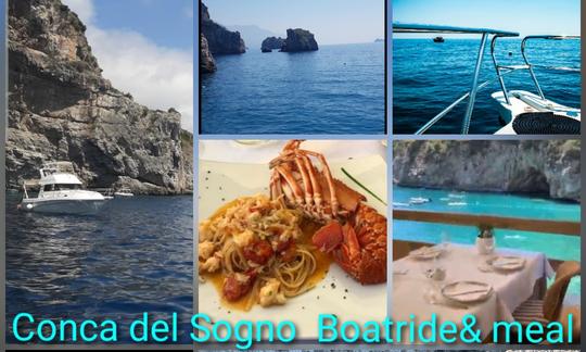 Paseo en barco y comida a la Conca del Sogno en Positano