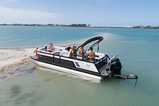 Pontoon Rental seats 11 comfortably - located on the Whitefish chain