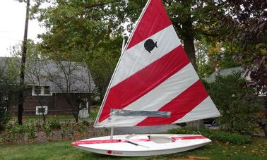 Sunfish Sailboat on Merrymeeting Lake in New Hampshire