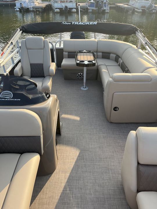 Exclusive Luxury: 2023 SunTracker Party Barge on Private Lake