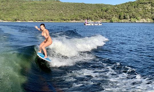 Surf and Wakeboard on Lake Travis! We Have a Fleet of Boats!