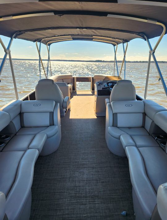 Harris Tritoon para 15 personas disponible en el lago Conroe en Montgomery,