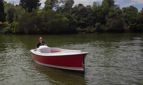 Novo barco elétrico de 7 lugares para alugar no rio Kerikeri