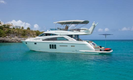 Incrível iate de luxo Fairline de 65 pés para alugar em Sint Maarten