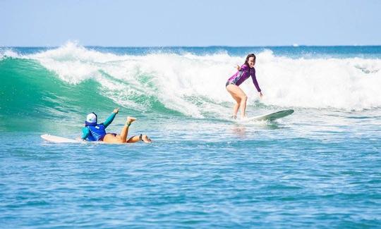 Aula de surfe em San Francisco, México