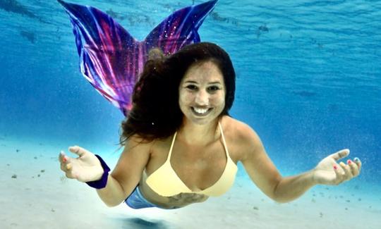 Experiencia de apnea con sirenas en cenotes, Quintana Roo.