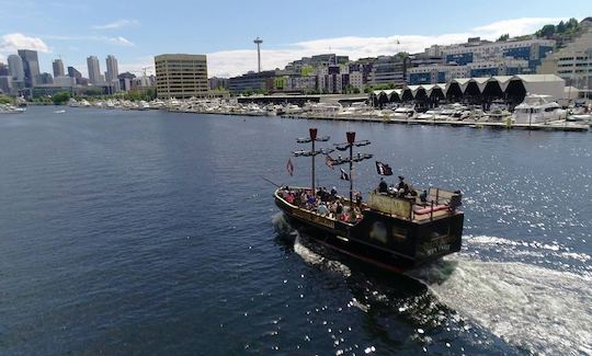 Aventura de navio pirata dos anos 50 a bordo do Queen Anne's Revenge em Seattle