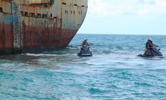 Sunken Ship Jetski Adventure in Leeward Settlement