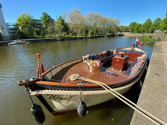 Visite privée en bateau sur le canal ouvert à Amsterdam, Pays-Bas