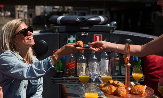 20-28 pessoas: 'Sunshine Canal Boat' em Amsterdã, Holanda (100% elétrico)