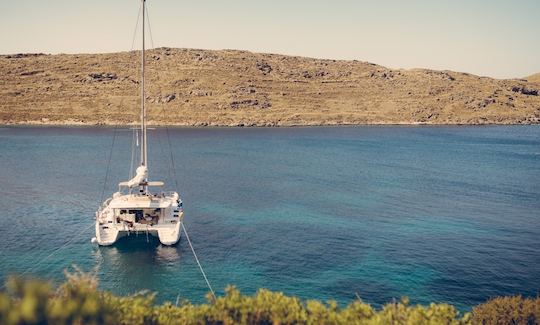 Crewed Lagoon 52 Prem Cruising Catamaran Rental in Lavrio, Greece