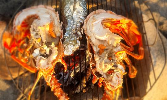 Churrasco na praia e passeio divertido