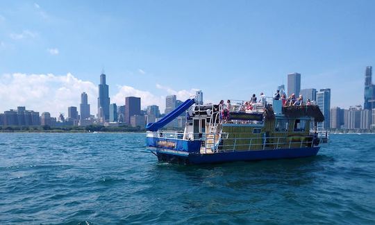 Tiki Themed Party Boat, 18-36 Guests, captain, crew & beverage package included