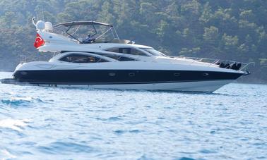 Yate a motor Sunseeker Luxury Feel para 6 personas en alquiler en Muğla, Turquía